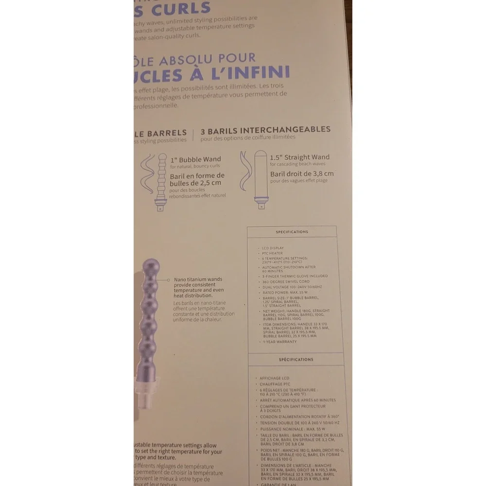 *NEW*Monat Endless Curls Hair Styling Hot Tool Set With Interchangeable Barrels